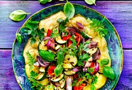 Hartige pavlova met gegrilde groenten