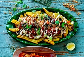 Avocado, Beef & Kimchi loaded fries