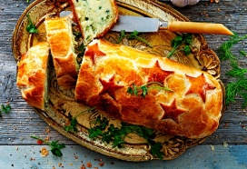 Pureestrudel met knoflook & kruiden