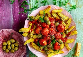 Chicken Polpette loaded fries