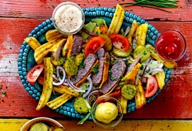 Cheeseburger loaded fries